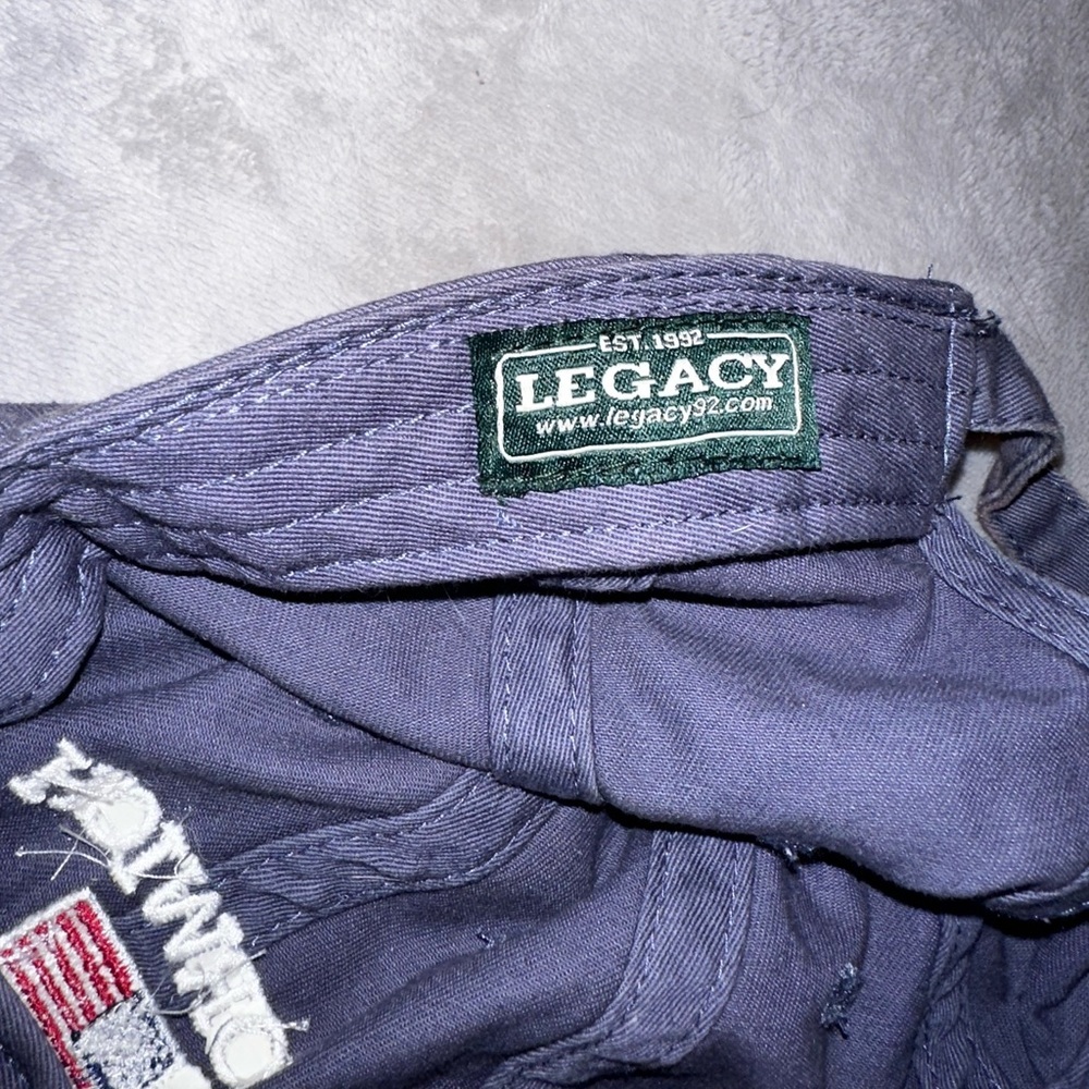 Navy Norwich Baseball Cap with American Flag - Adjustable Strap - Picture 3 of 6